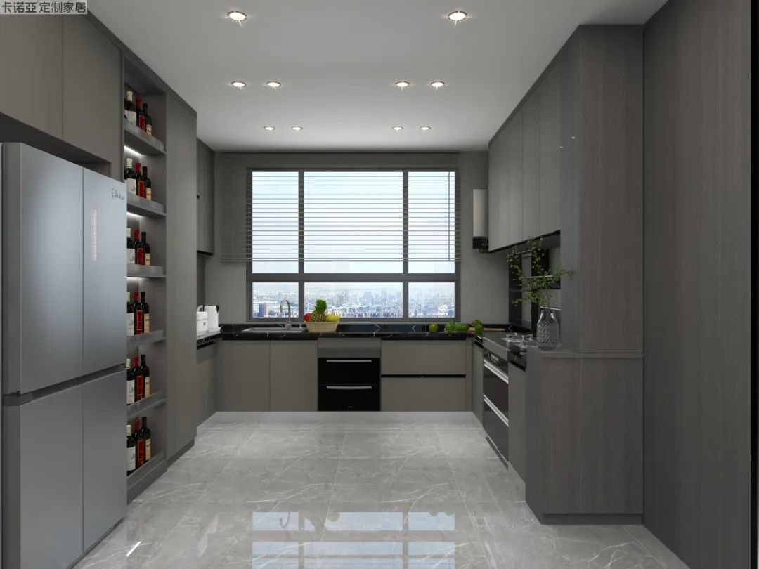 無拉手門板設計,使整體立面美觀協調 無拉手門板設計,使整體立面美觀協調