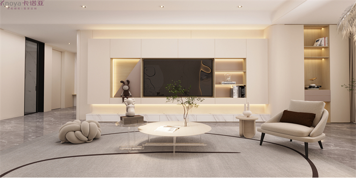 卡諾亞現代簡約風格華系列升級版采用弧形護墻板過渡 卡諾亞現代簡約風格華系列升級版采用弧形護墻板過渡